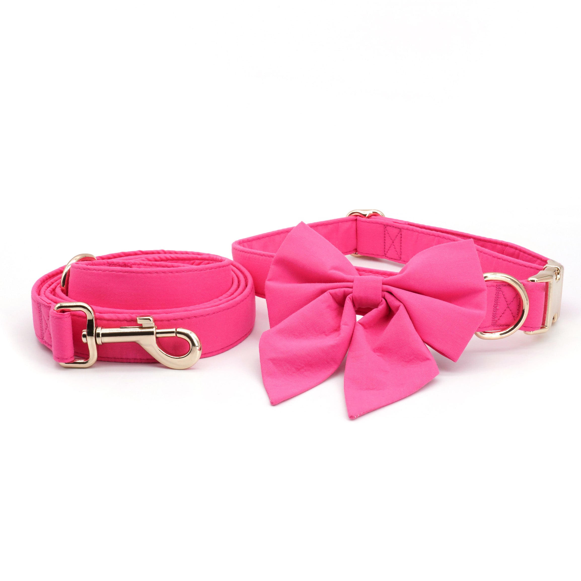 Signature Pink Collar Leash Set