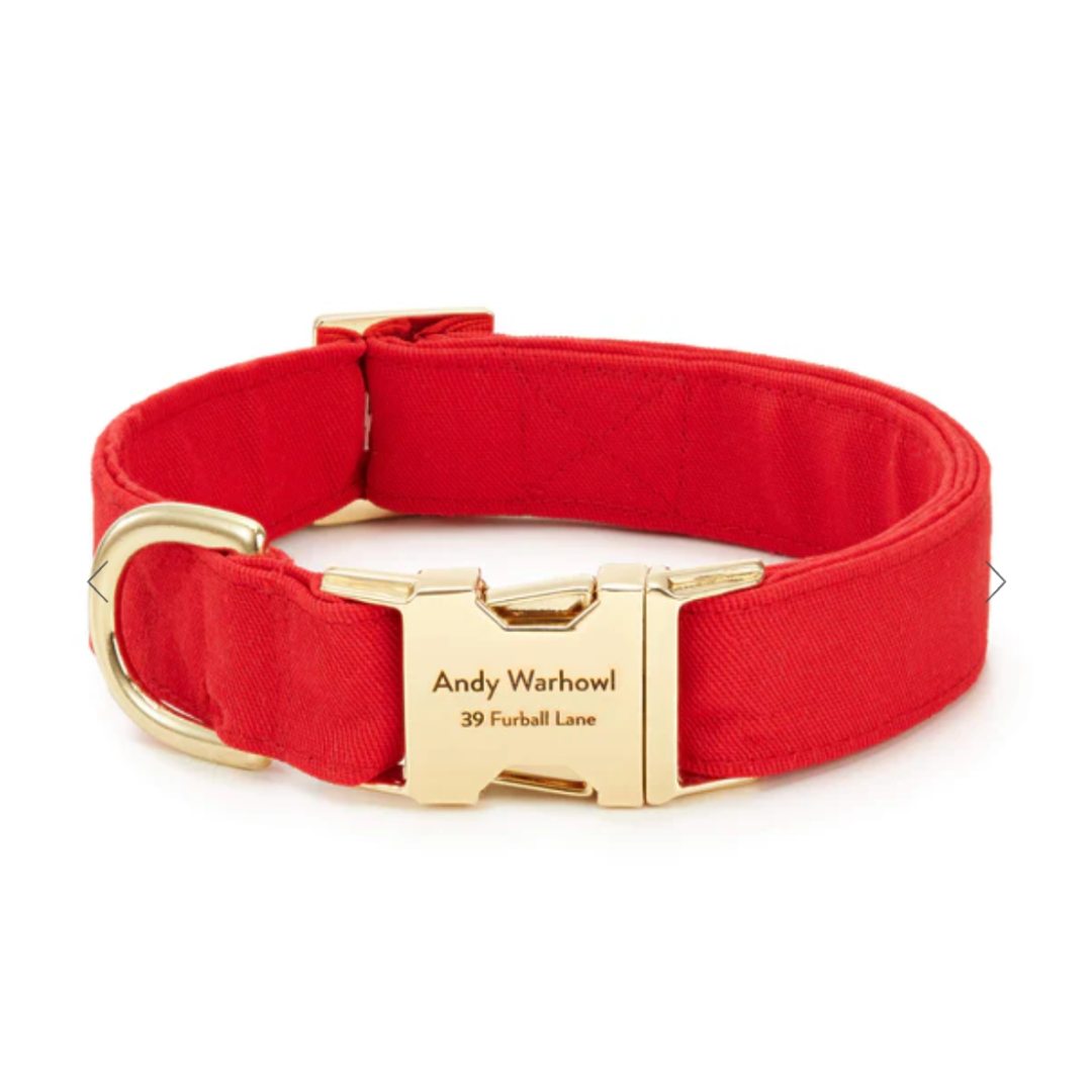 Ruby Red Collar Leash Set