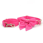 Signature Pink Collar Leash Set