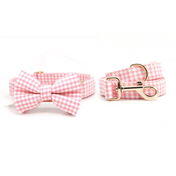 Pink Picnic Collar Leash Set